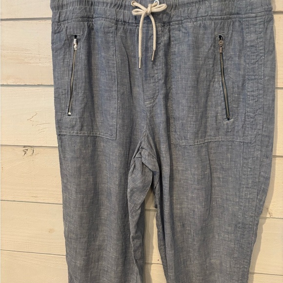 Athleta Cabo Linen Jogger Pants
Blue Travel Casual Beach Zip
Pockets- Size 8 - Picture 3 of 12
